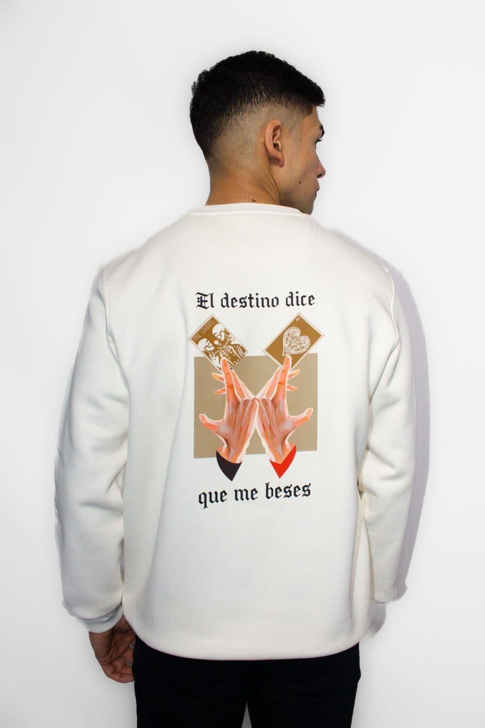 sudadera ivory el destino dice que me beses masculina