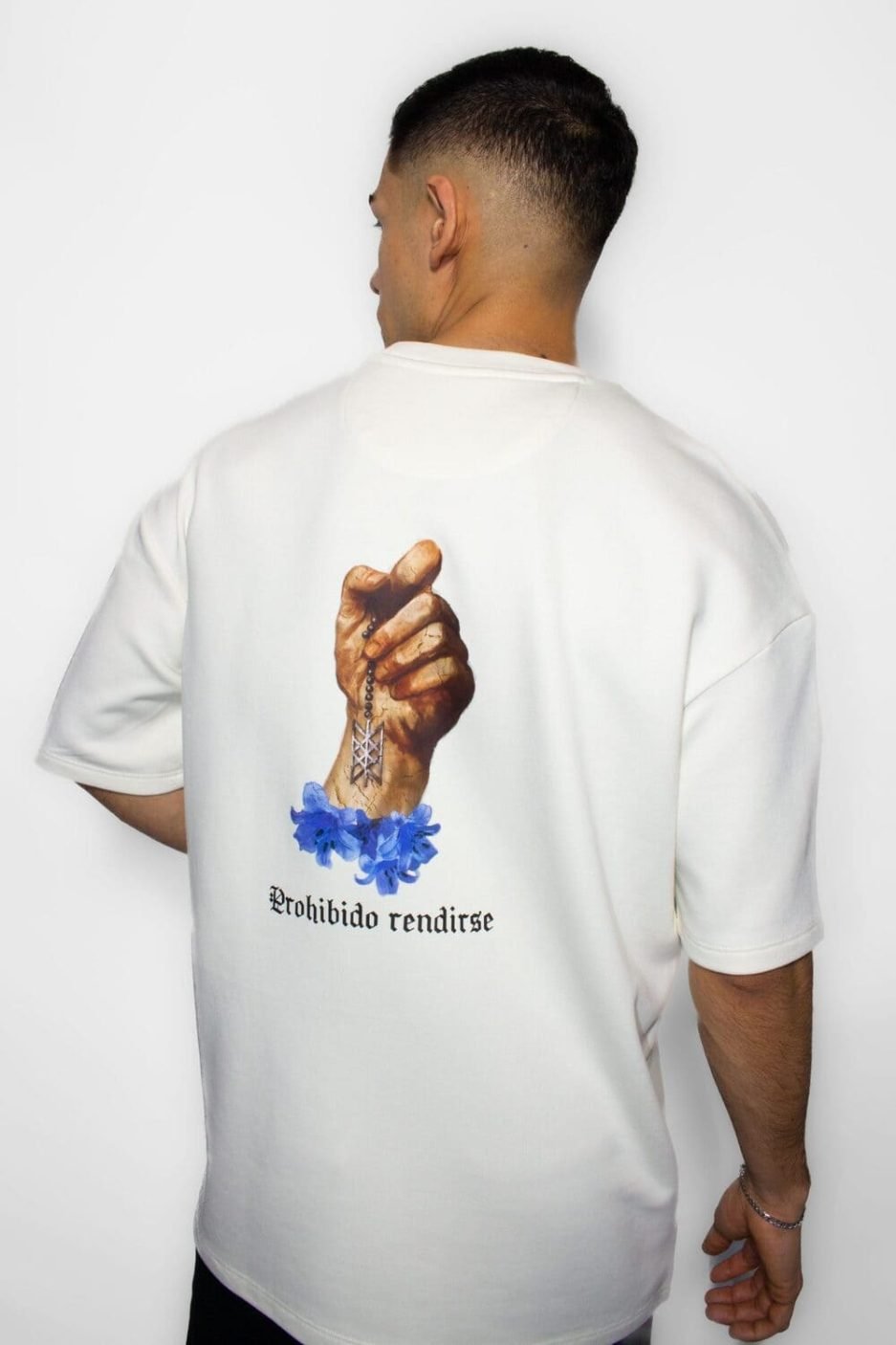 camiseta ivory prohibido rendirse masculina