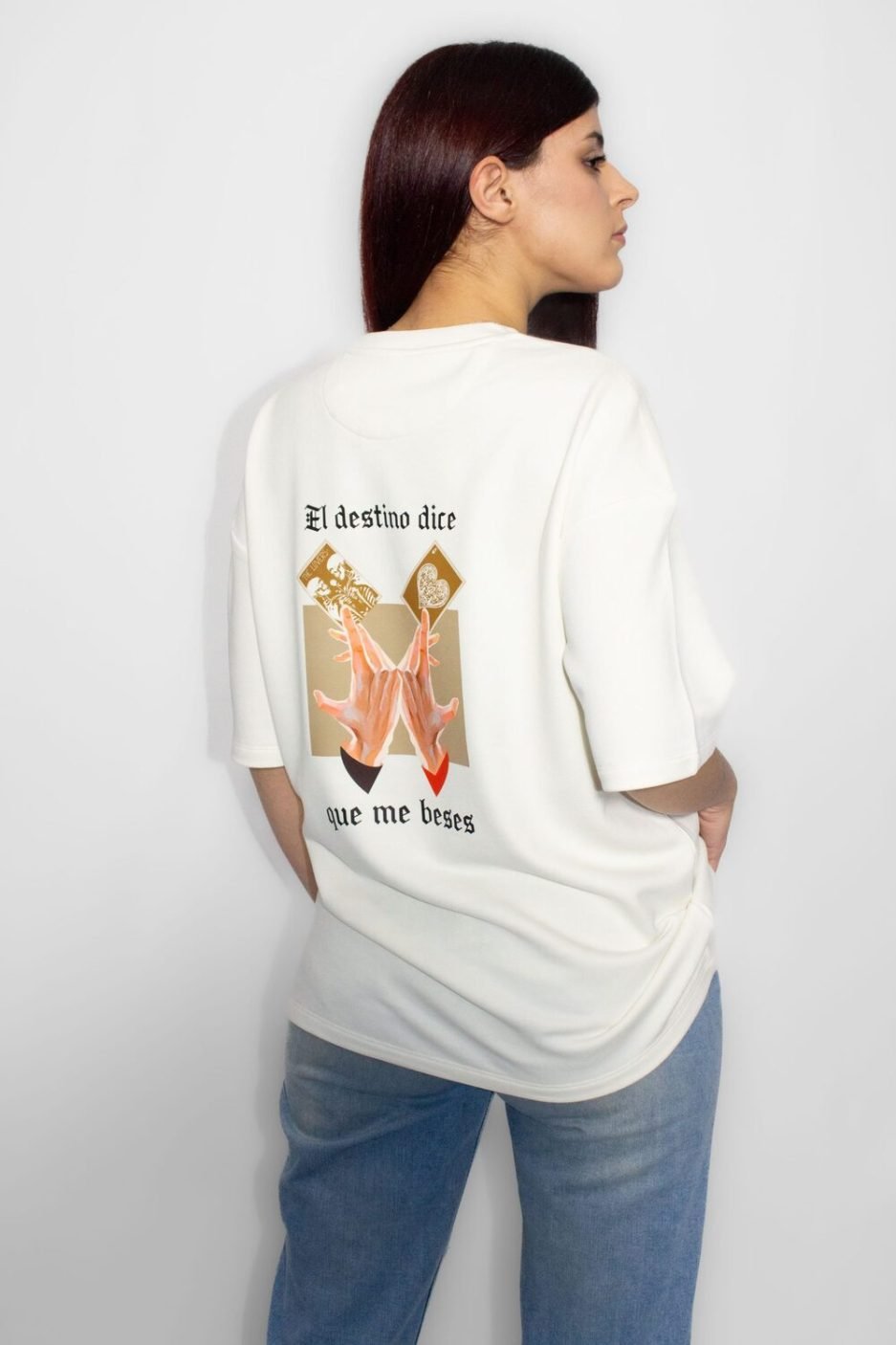 camiseta ivory el destino dice que me beses