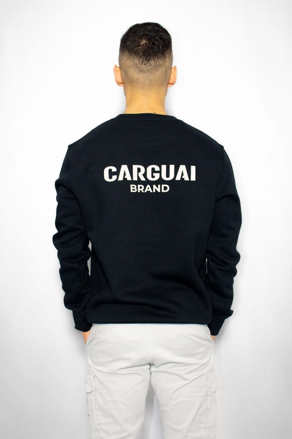 sudadera carguai brand black masculina