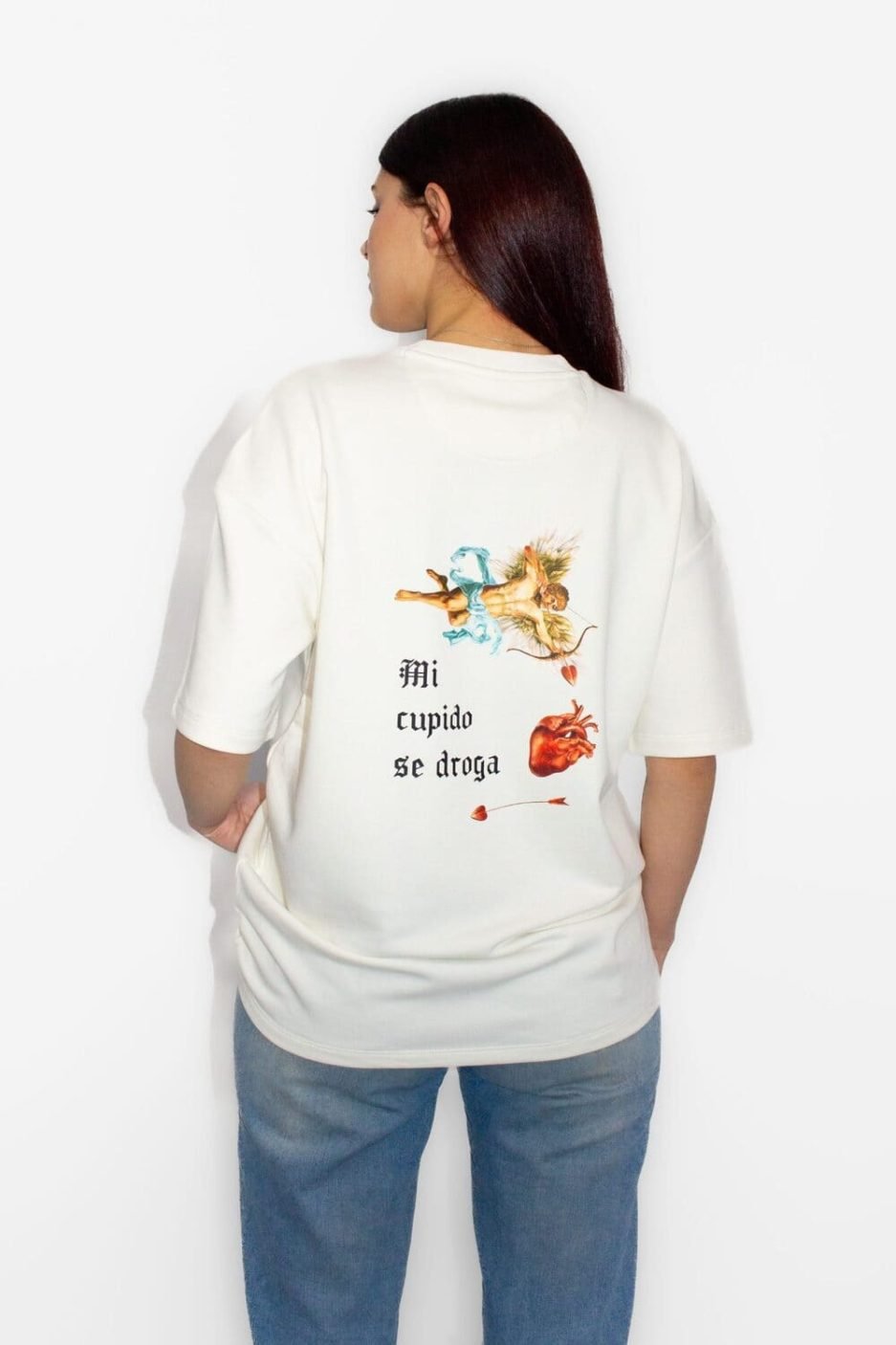 camiseta ivory mi cupido se droga femenina