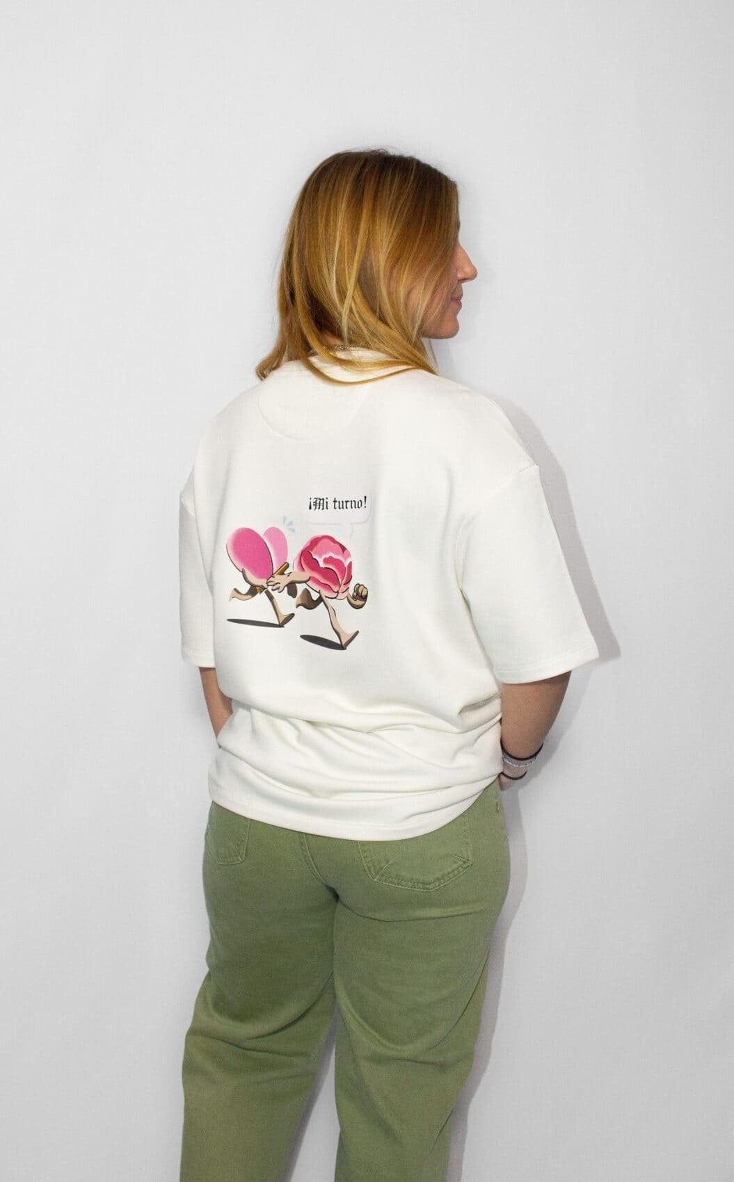 camiseta femenina mi turno ivory