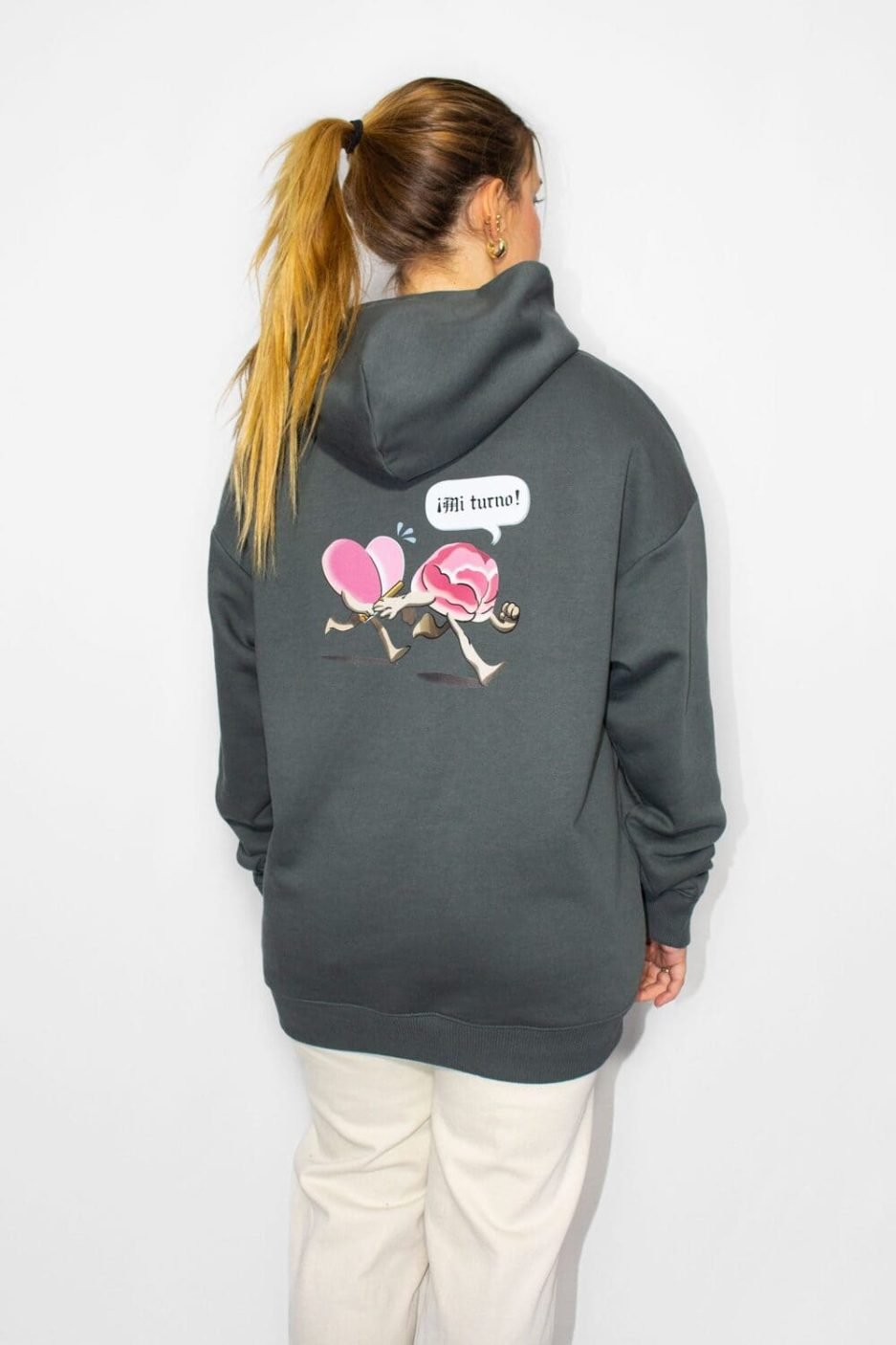 sudadera grey mi turno femenina