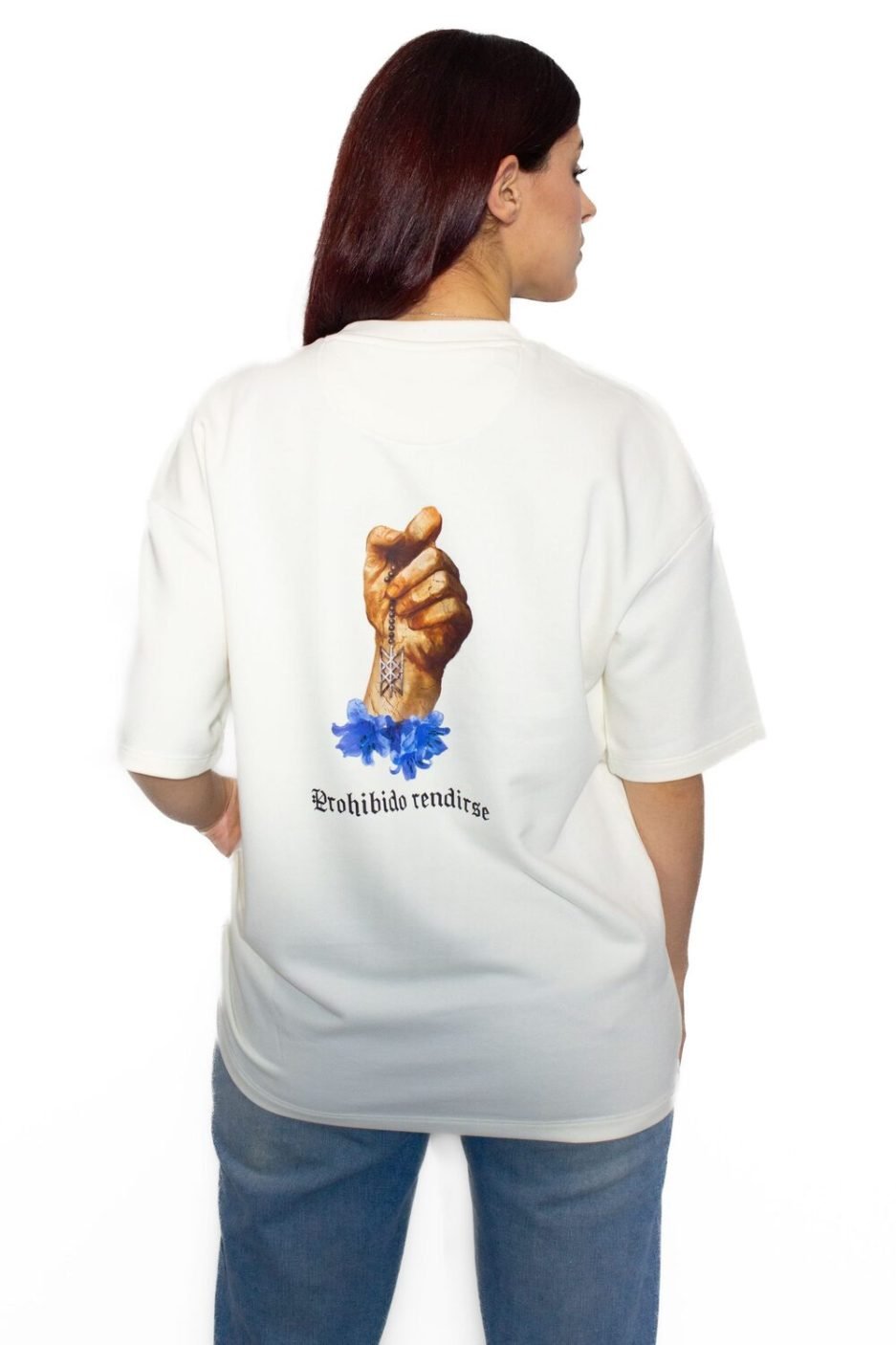 camiseta ivory prohibido rendirse femenina