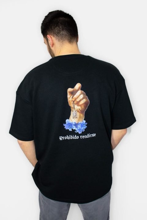 camiseta black prohibido rendirse masculina
