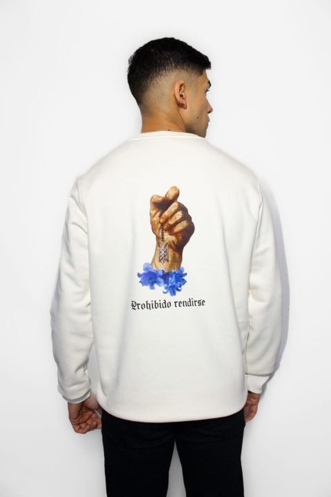 sudadera ivory prohibido rendirse masculina