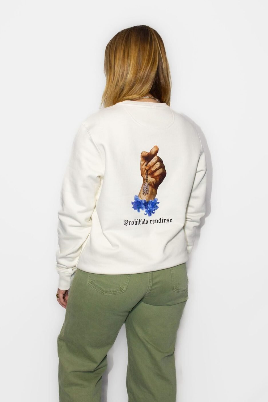 sudadera ivory prohibido rendirse femenina