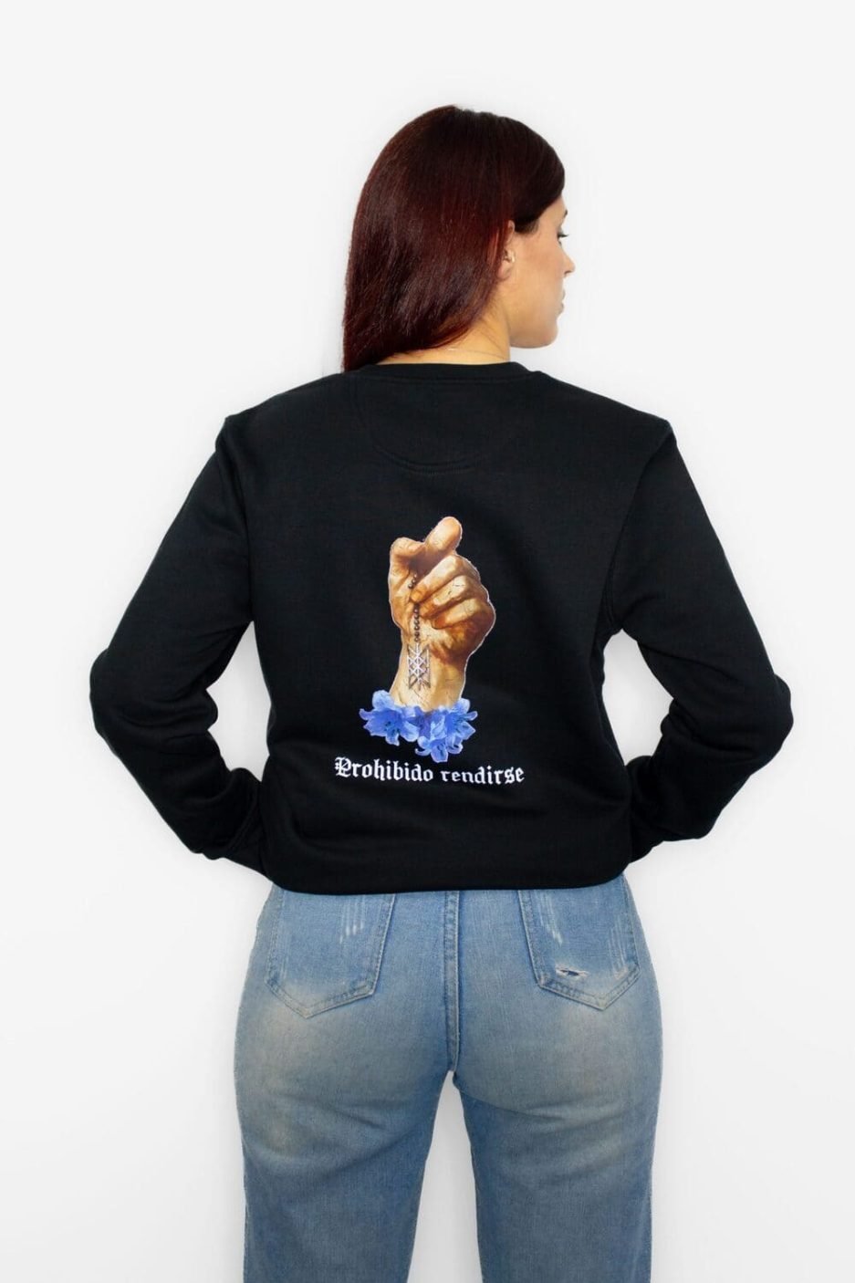 sudadera black prohibido rendirse femenina
