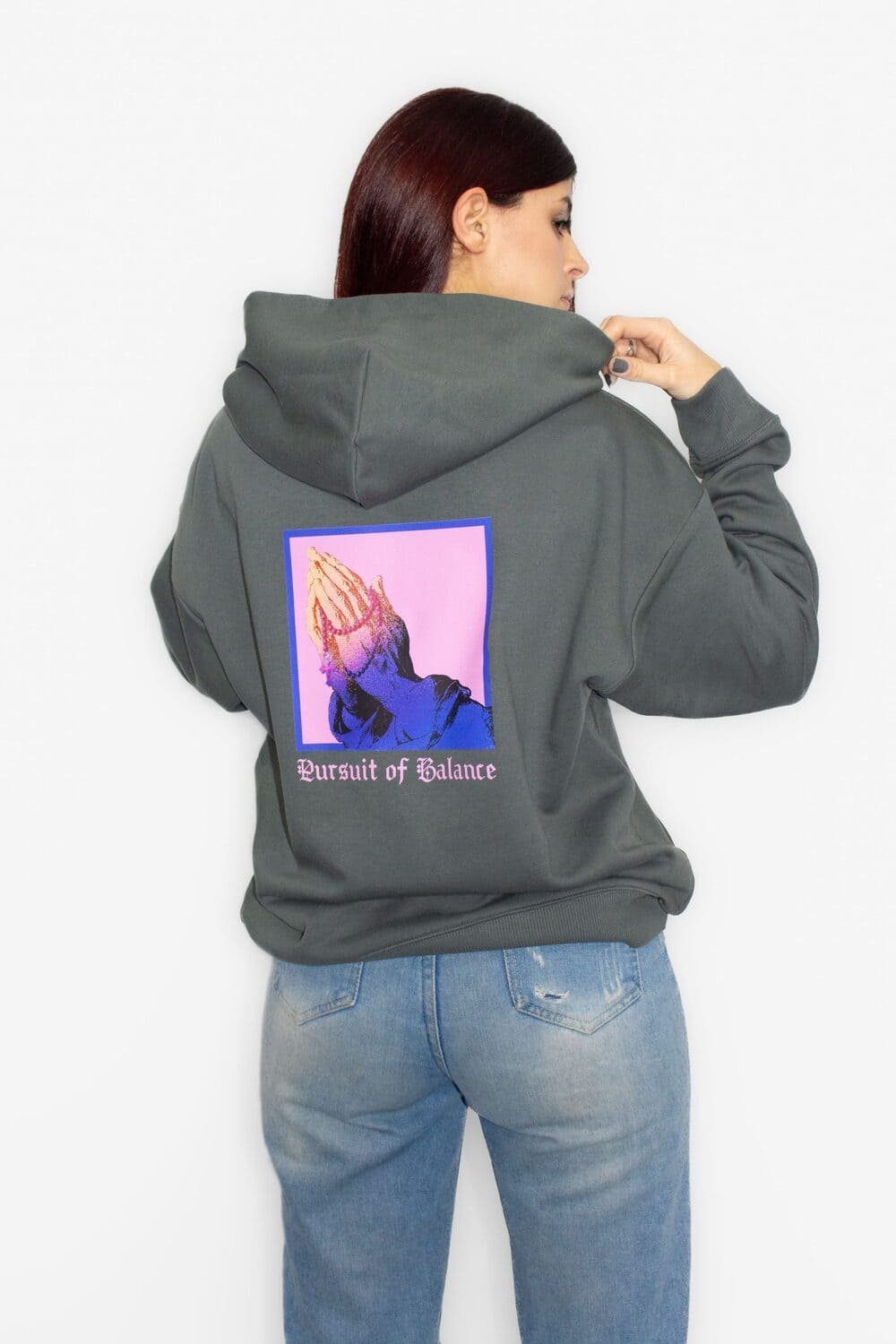 sudadera grey persuit of balance femenina
