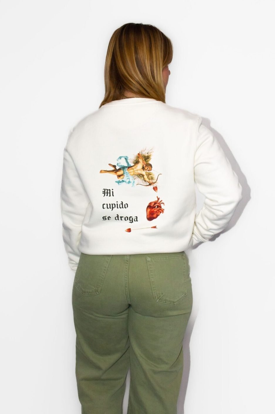 sudadera ivory mi cupido se droga femenina