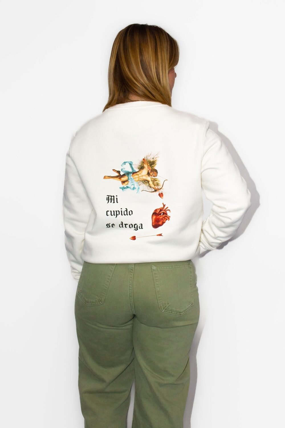 sudadera ivory mi cupido se droga femenina