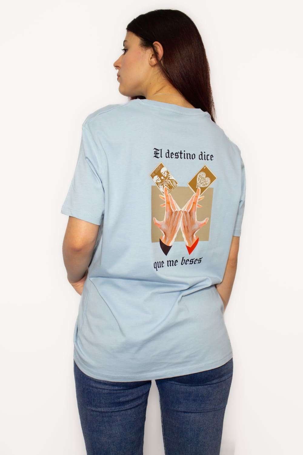 camiseta aquamarine el destino dice que me beses femenina