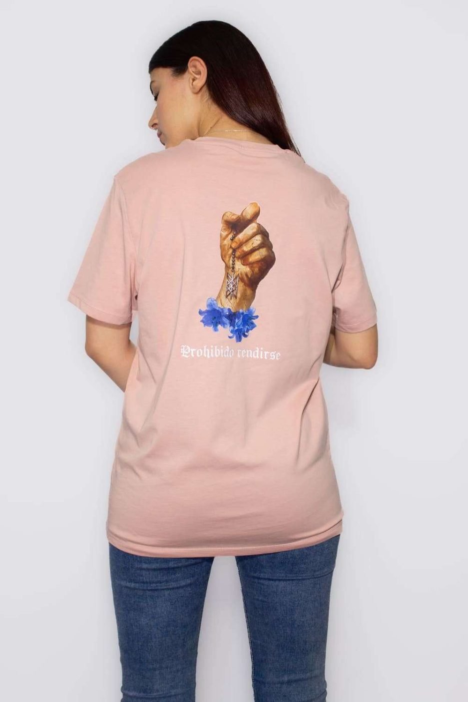 Camiseta prohibido rendirse petal rose femenina